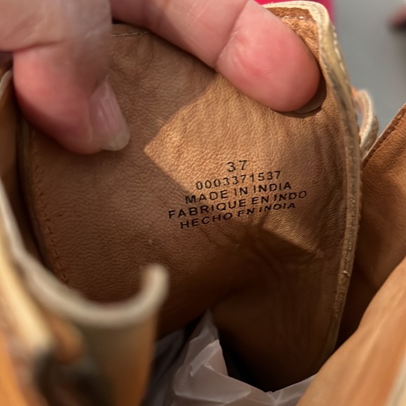 FREE PEOPLE SANTA FE LACE UP BOOT ON LIGHT HONEY 37(7/8) - Picture 12 of 13